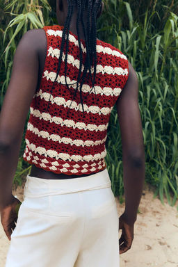 KNIT CROCHET TOP WITH CUT-OUT - Zara фото 4