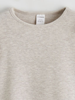 F?rf?rl? Bisiklet Yaka K?z ?ocuk Triko Ti??rt