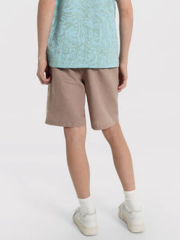 Шорты для мальчиков бежевые из хлопка и льна - Mark formelle фото 5