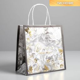 Пакет подарочный крафтовый, упаковка, «Dreams», 22 х 22 х 11 см