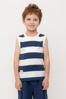 КР 302476/синий,суровый,полоска к566 майка для мал - Crockid фото 2