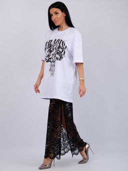 Костюм Монохром 2 чёрный, трикотаж - Малина фото 34