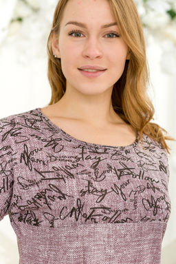 Туника женская из кулирки Льняная палитра-1 бордо