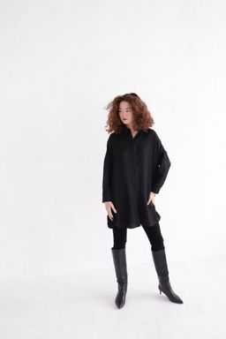 Базовая удлинённая рубашка свободного силуэта - Martichelli фото 12