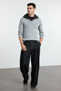 TRENDYOL MAN Lacivert Casual Regular Yar?m Bal?kc? Yaka Duz Triko Kazak TMNAW25KZ00008 - Trendyolmilla фото 21