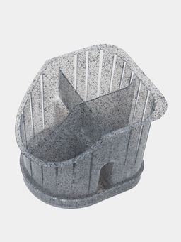 Сушилка для столовых приборов Verona 160*142*128мм 4-х секционная (гранит светло-серый) 221151421/02