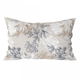 Наволочка 50х70см "Симфония" беж, с клапаном-запахом, бязь 121г/м2, хлопок 100%, упаковка ПП 22х30см, "Домашняя мода" (Россия)