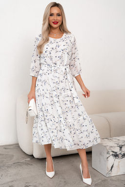 Платье Хелен (белый/синий принт) Р11-2075/11 - Николь фото 2