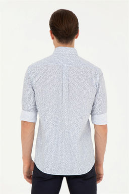 Мужская темно-синяя рубашка с длинным рукавом - U.s. polo assn фото 5