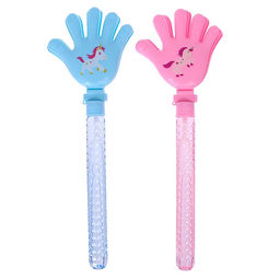 Цена за 24 шт. Мыльные пузыри - трещетка Единорог, МИКС