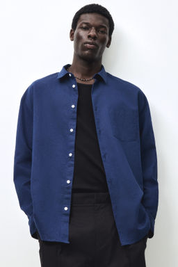 Camisa en mezcla de lino Relaxed Fit - H&m фото 11