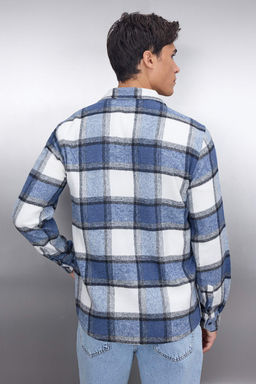 TRENDYOL MAN Lacivert Regular Fit K?sl?k Oduncu Kareli Gomlek TMNAW21GO0730 - Trendyolmilla фото 4