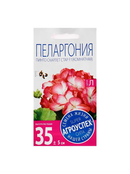 Набор семян Пеларгония "Пинто Скарлет Стар", F1, 3 шт.