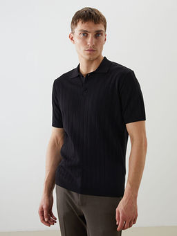 Polo Yaka K?sa Kollu Erkek Triko Kazak