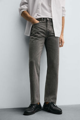 JEANS REGULAR FIT / Gris - Zara фото 5