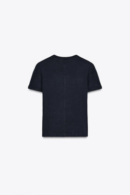 T-SHIRT WITH BACK SEAM - Zara фото 24