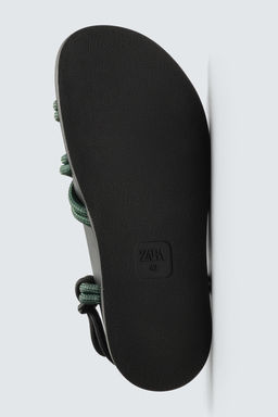 SANDALIA TIRAS CONTRASTE / Verde - Zara фото 7