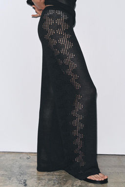POINTELLE KNIT TROUSERS WITH SIDE DETAIL - Zara фото 4