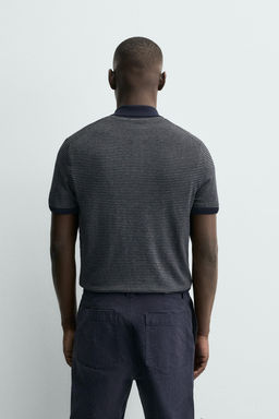 REGULAR FIT STRIPED KNIT POLO SHIRT - Zara фото 10
