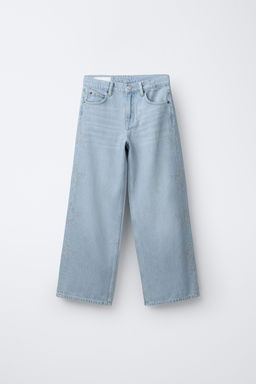 WIDE-LEG JEANS WITH STARS - Zara фото 5