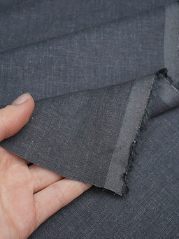 Лен с вискозой с эффектом мятости цв.Графитово-серый, ш.1.45м, лен-56%, вискоза-44%, 145гр/м.кв - Купава фото 3