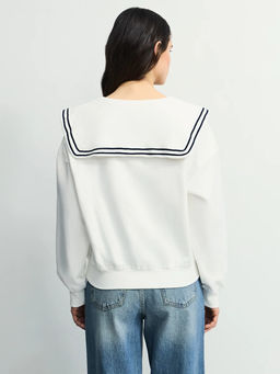 Толстовка из хлопка с отложным воротником / Zarina  фото 6