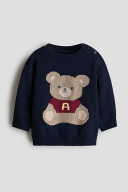 Jersey en punto jacquard de algod?n