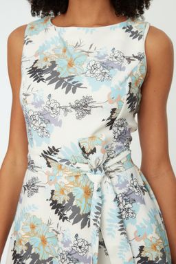 Cok Renkli Kusakl? Belden Ac?lan Mini Dokuma Elbise TWOSS20EL0750 - Trendyolmilla фото 4