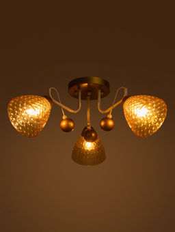 Люстра 12233/3, 3хE27, 60 Вт, золото/белый