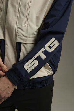 Ветровка с капюшоном Темно-синий/Бежевый - Anta фото 6