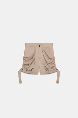 SHORTS FLUIDOS PLIEGUES ZW COLLECTION / Gris topo - Zara фото 3