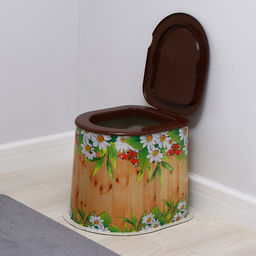 Туалет дачный, h=36 см, без дна, с отверстиями для крепления к полу, МИКС