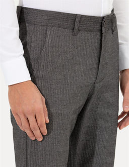 Antrasit Regular Fit _izgili Kanvas Pantolon - Pierre cardin фото 5