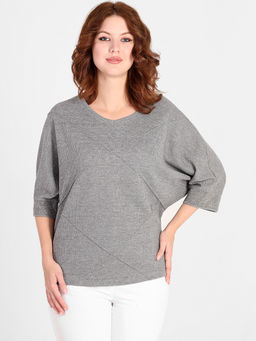 Блузка летучая мышь праздничная теплая - Almond фото 2