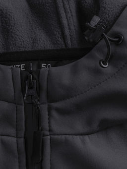 Ветровка спортивная мужская с капюшоном softshell черного цвета 9563Ch - Mtforce фото 27