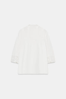 BLUSA BORDADOS ZW COLLECTION / Crudo - Zara фото 6
