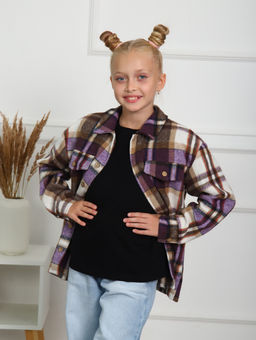 РБ012 Рубашка "Бавария" 2 (фиолетовый; коричневый)