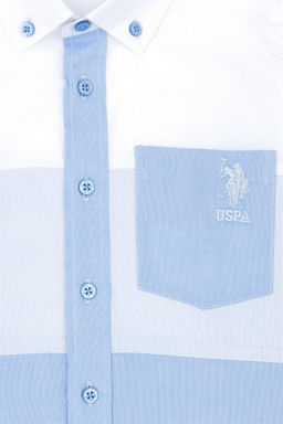 U. S. Polo Assn Синяя рубашка с длинным рукавом для мальчика - U.s. polo assn фото 4