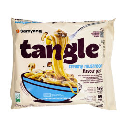 Паста б/п со сливочным соусом и грибами/Tangle creamy mushroom flavour pasta Samyang, Корея, 105 г Акция