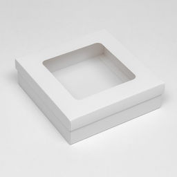 Цена за 5 шт. Коробка подарочная складная, упаковка, крышка-дно, с окном, белая, 20?20?6 см - UPAK LAND фото 3