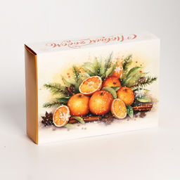 Коробка под 6 конфет «Мандарины», 13.7×9.8×3.8 см