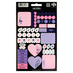 Наклейки бумажные, 120x210 мм, арт. 70880 / 100 ЦВЕТЫ (10 листов в наборе, размер листа: 120x210 мм