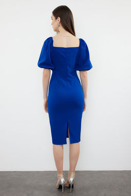 Saks Vucuda Oturan Tas Aksesuarl? Dokuma Elbise TPRSS24EL00256 - Trendyolmilla фото 5