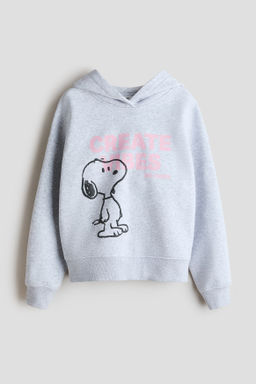 Sudadera oversize estampada con capucha