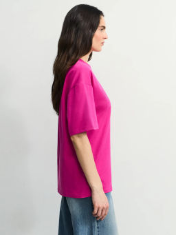 Базовая футболка оверсайз из хлопка / Zarina фото 4