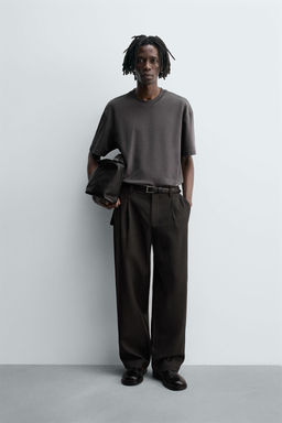 CAMISETA RELAXED FIT INTERLOCK / Gris antracita