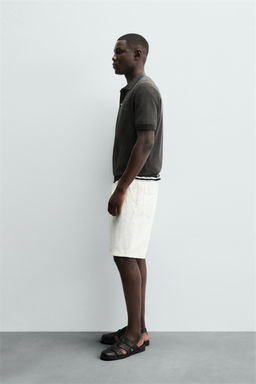 TEXTURED KNIT POLO SHIRT - Zara фото 4