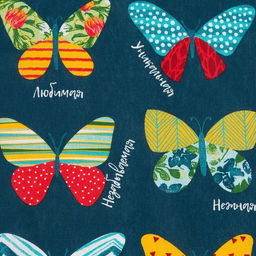 Цена за 2 шт. Полотенце кухонное Радужные бабочки 35х60 см - Доляна фото 5