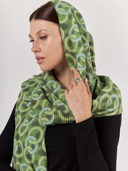 Большой, мягкий, тонкий и очень нежный двусторонний палантин с рисунком. - Tantino фото 9