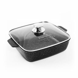 Жаровня квадратная 28х28 см АП Гранит black арт. 39802 /Мечта/